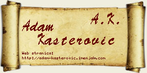 Adam Kašterović vizit kartica